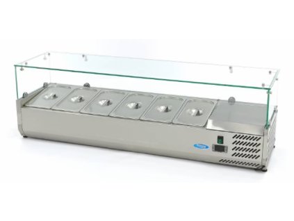 Maxima Chladiaca vitrína - 140 cm - Vhodná pre 6 x 1/3 GN