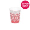 Jednorázové poháre zimný červený motív 280ml (bal. 50 ks)