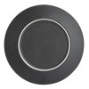 Olympia Fusion okrúhle taniere 20,3 cm čierne (6 kusov)