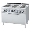 Sporák el. s rúrou 3GN1/1, 6xplatňa, 1200/700 CF6-712ET
