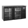 Stôl chladiaci barový, 2 x preskl. dvere, antracit CBC-210G