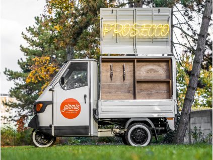 Piaggio APE Prosecco van bílý otevřený