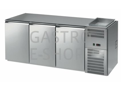 Stůl chladící barový REGD - 330E (3 sekce/délka 2150 mm) s chlazenou vanou na nápoje