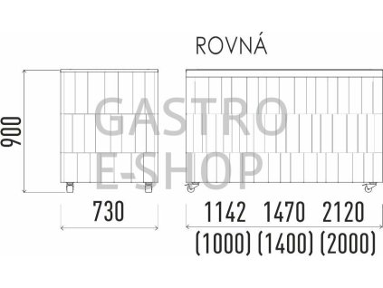 neutralni pracovni modul rovny 1400 ne