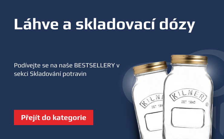 Láhve a skladovací dózy
