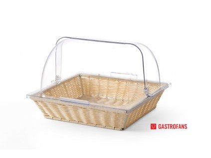 Košík s "roll-top" poklopem, košík & poklop, GN 2/3, 365x335x(H)245mm Hendi