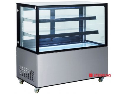 Chladicí vitrína se 2 policemi, 410L, 2/6?C, 230V/490W, R290, 1215x675x(H)1210mm