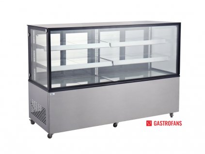 Chladicí vitrína se 2 policemi, 610L, 2/6?C, 230V/500W, R290, 1815x675x(H)1210mm