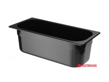 Nádoba na zmrzlinu polykarbonát - black - 5 L - 360x165x(H)120 mm