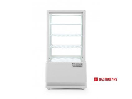 Chladicí vitrína nastavitelná, obj. 68 l, bílá, 2/6?C, 230V/170W, R600a, 452x406x(H)891mm