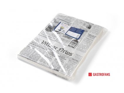 Pergamenový papír na hranolky a občerstvení, Novinový tisk, 500 ks., 250x350mm