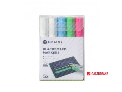 Fixy na tabuli - 1x růžový, 1x zelený, 1x modrý, 2x bílý