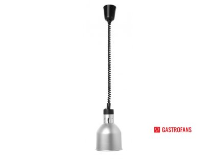 Výškově nastavitelná ohřívací lampa válcová, Stříbrná, 230V/250W, o175x(H)250mm