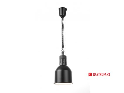 Výškově nastavitelná ohřívací lampa válcová, Černá, 230V/250W, o175x(H)250mm