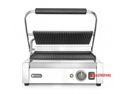 Kontaktní gril "Panini", horní i spodní část vroubkovaná, 50/300?C  Hendi