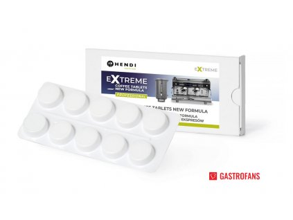 Extreme Coffee Tablets NEW FORMULA profesionální čistící prostředek na kávovary, 10 tabletek v blistru, 10 ks  CleanUp  Hendi