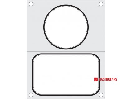 Matrice do baličky Hendi, 2 nádoby: 1x 178x113 mm + 1x ø115 mm