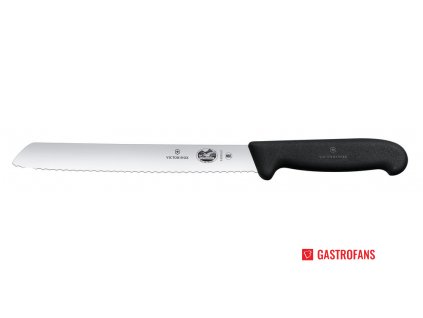 Nůž na pečivo se zoubkovanou čepelí, Černá, (L)348mm