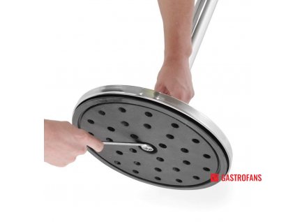 Sloupek oddělující stříbrně chromovaný, základna, o360x(H)65mm