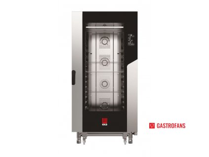Paro konvekční pec / elektrický konvektomat EKA Millennial black mask bakery, 16x plech - 600mm x 400mm - ovládání dotykovým panelem Hendi