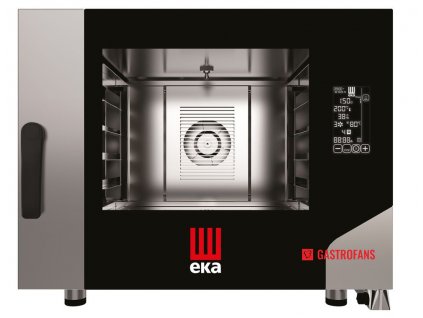 Paro konvekční pec / elektrický konvektomat EKA Millennial black mask bakery, 4x plech - 600mm x 400mm - ovládání dotykovým panelem ThermoCook  Hendi