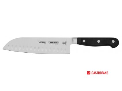 Nůž Century Santoku na sekání a mělnění, Černá, (L)390mm