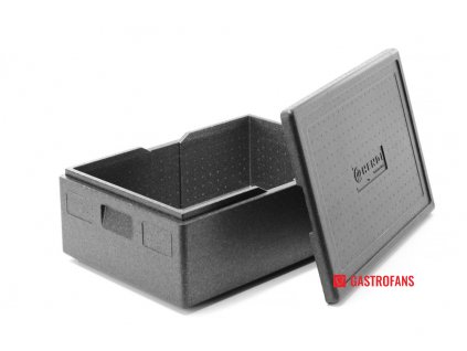Termoizolační nádoba Kitchen Line z polykarbonátu, 53 l, GN 1/1, 53L, Černá, 685x485x(H)260mm