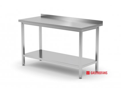 Přístěnný pracovní stůl s polici, šroubovaný, hloubka 700 mm, Kitchen Line, 800x700x(H)850mm