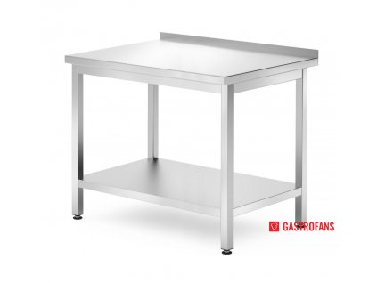 Přístěnný pracovní stůl s polici, šroubovaný, hloubka 700 mm, Kitchen Line, 1000x700x(H)850mm