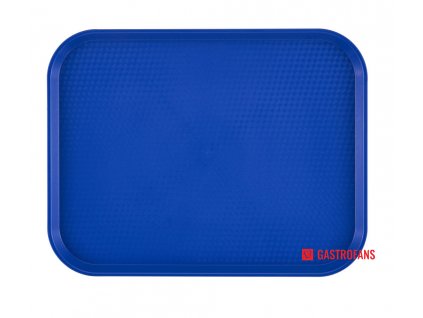 Polypropylenový tác fast food, střední, modrý, Modrá, 300x410x(H)19mm