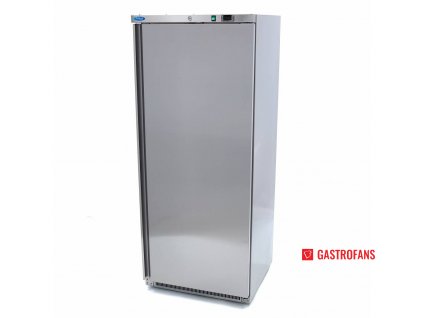 Chladnička 600 l - 4 nastavitelné police, nerezová lednice, jednodveřová lednička