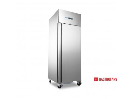 Chladnička 600 l - 3 x 2/1 GN nastavitelné police - na kolečkách, nerezová lednice, jednodveřová lednička pro restaurace a hotely