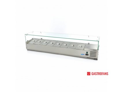 Pultová chladnička 180 cm - vhodná pro 8 x 1/3 GN stolní saladeta se skleněným zákrytem