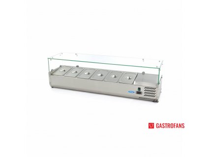 Pultová chladnička 150 cm - vhodná pro 6 x 1/3 GN stolní saladeta se skleněným zákrytem