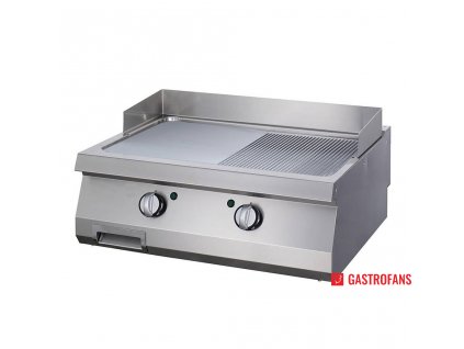 Grilovací pánev s 1/2 drážkou - elektrická - dvojitá jednotka - hloubka 70 cm Maxima