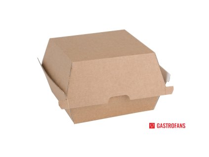 Fiesta kompostovatelné krabice na burgery Kraft malé 105 mm (balení 200 ks)  Fiesta Compostable