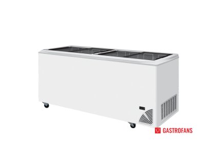 Pultová mraznička |ARO 701/2 White Edge| posuvné skleněné víko – 555 l TEFCOLD