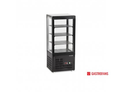 Stolní chladicí vitrína | UPD 80 BLACK | 80 l – prosklené dveře – černá TEFCOLD