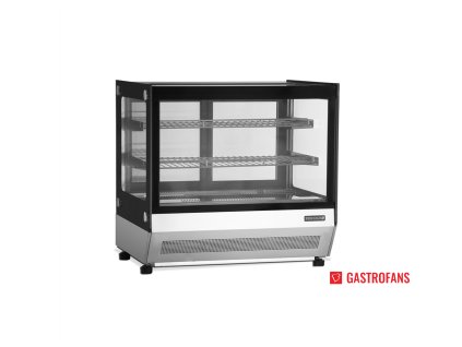 Pultová chladicí vitrína s rovným sklem - 700×670 mm - nerezová TEFCOLD