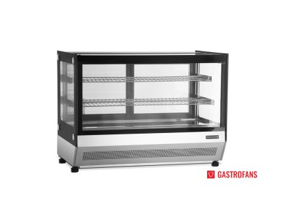Pultová chladicí vitrína s rovným sklem - 900x 670 mm - nerezová TEFCOLD