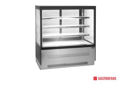 Chladicí vitrína s rovným sklem, černá - 905x1350 mm TEFCOLD