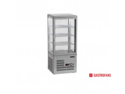 Stolní prezentační vitrína | UPD 80 GREY | šedá – 80 l – prosklené dveře TEFCOLD