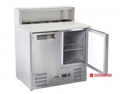 Chladicí stoly s nástavbou a žulovou deskou, Arktic, 247L, 230V/145W, 900x700x(H)1070mm