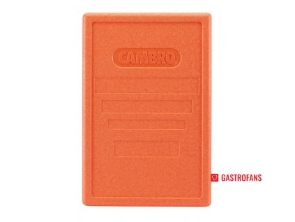 Víko pro termoizolační boxy Cam GoBox s horním plněním, Cambro, oranžové, 600x400x(H)34mm