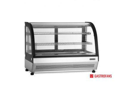 Pultová chladicí vitrína oblé sklo - 900x670 mm - nerezová TEFCOLD