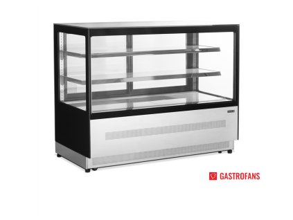 Chladicí vitrína s rovným sklem, cukrářská, černá - 1505x1209 mm TEFCOLD