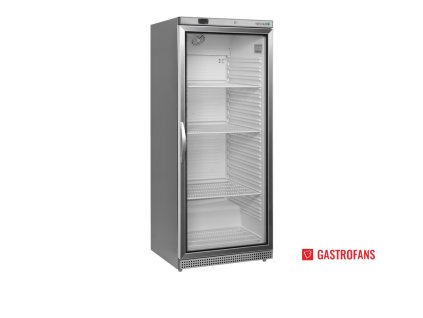 Chladicí skříň, prosklené dveře, UR 600 SG - nerezové opláštění - 570 l TEFCOLD