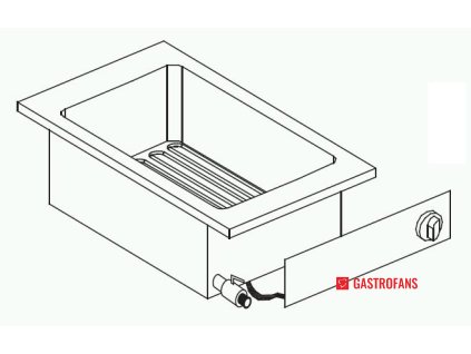 Elektrická fritéza - objem 10 L  Combisteel