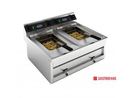 Elektrická stolní fritéza - objem 2x12L  Combisteel