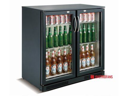 208917 208917 chladici vitrina cerna 2 dvere